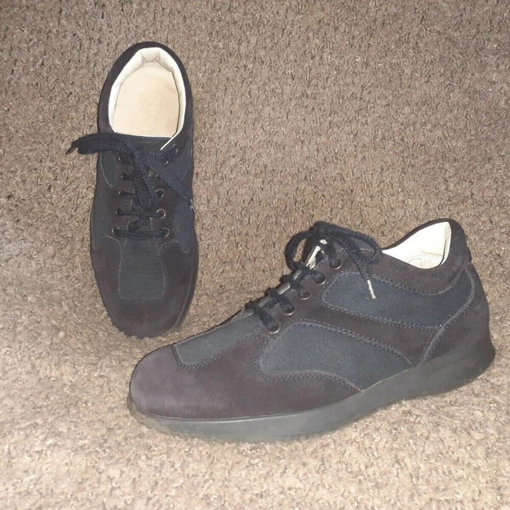 HOGAN-Blue Suede/Textile Sneakers-BN105-Size 6.5 UK-39 EU-8.5 US Woman-7 Men-EX